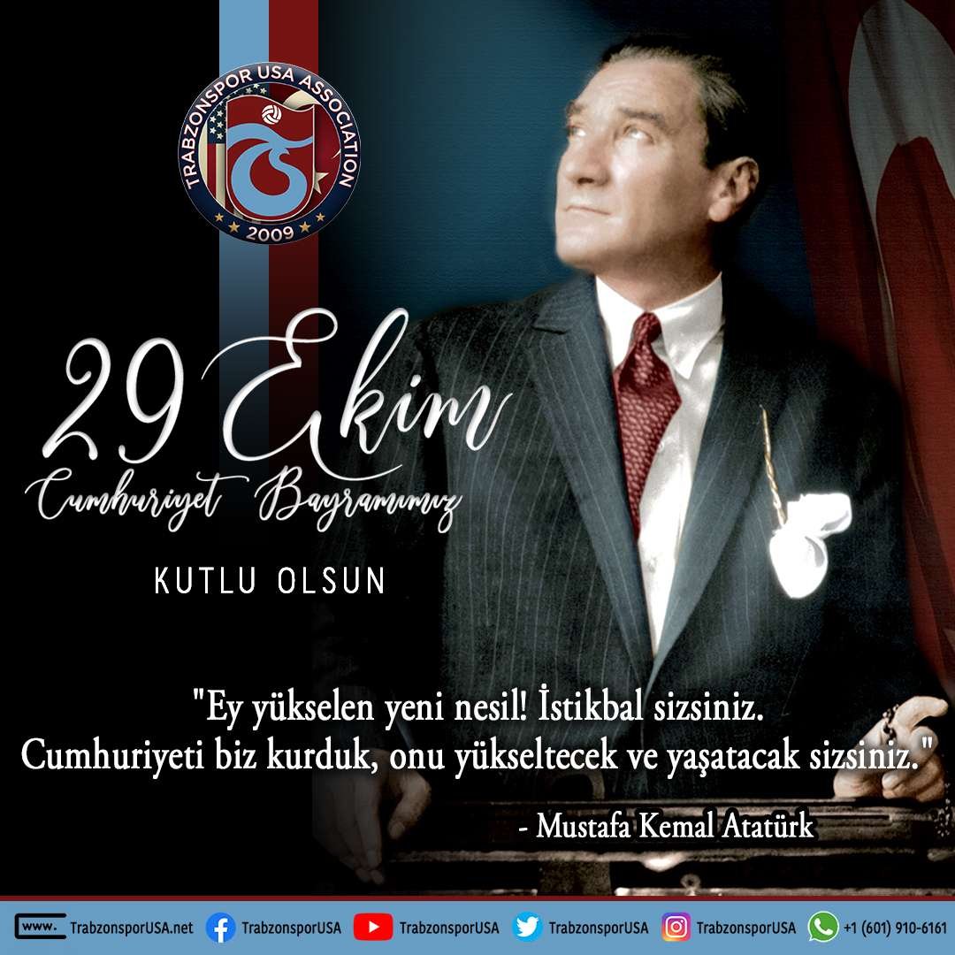 29 Ekim Cumhuriyet Bayramımızın 102. Yılı Kutlu Olsun – Trabzonspor USA arşivinden