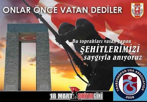 Çanakkale Zaferimizin 111. Yılında Şehitlerimizi Rahmetle Anıyoruz – Trabzonspor USA arşivinden